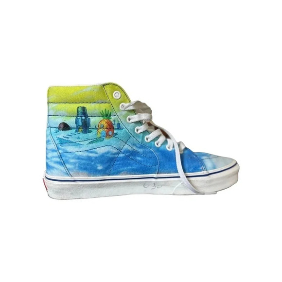 Vans Sponge Bob Square Pant -HI Tops Sneakers Men's Sz 10 - Picture 2 of 14